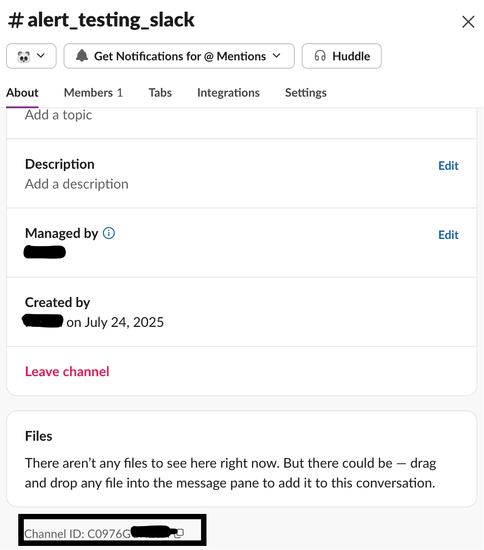 Selector Slack Test