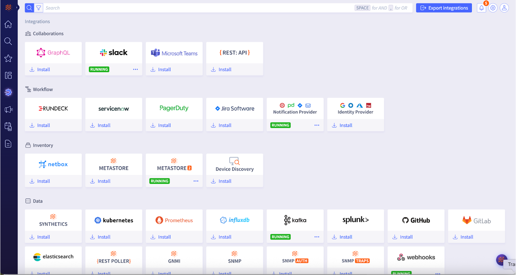 Selector Slack Running