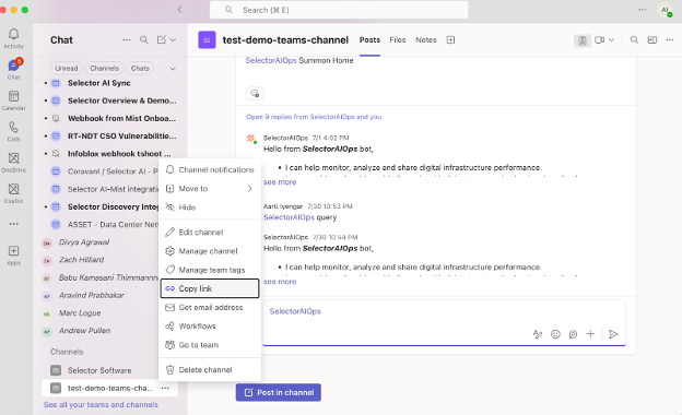 Selector Channel ID for Teams 1