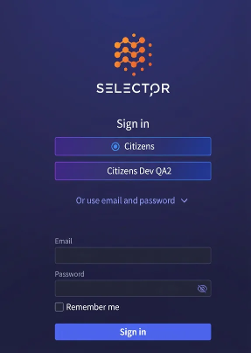 Selector Sign-In