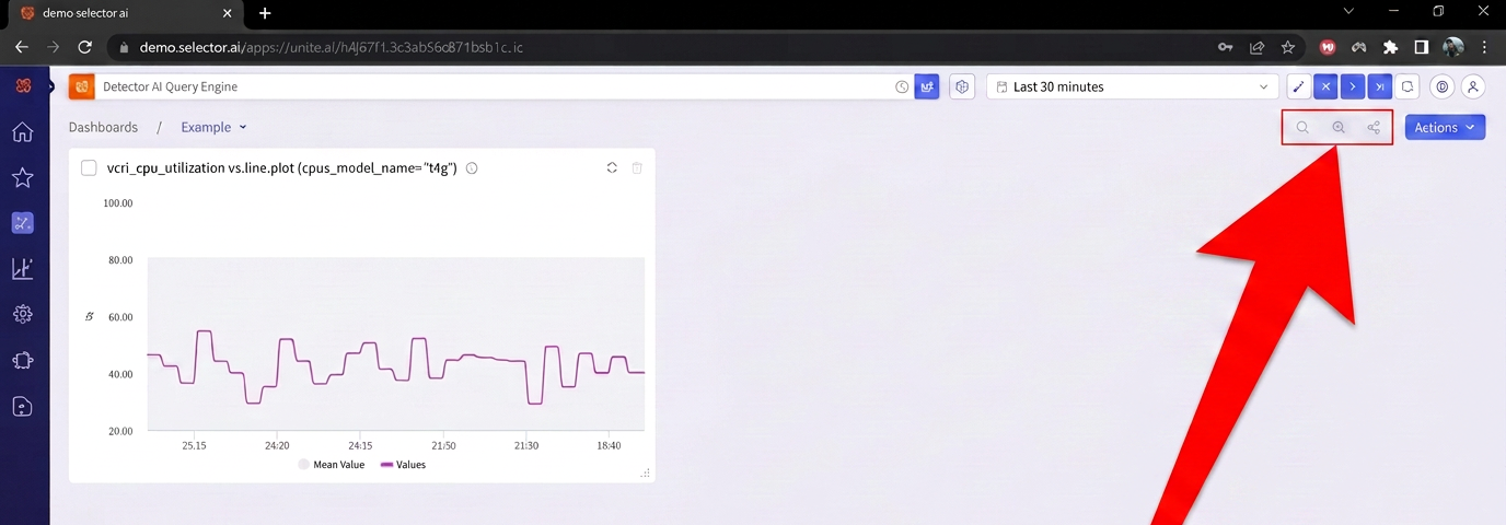 Selector Modify Dashboard Configuration Options