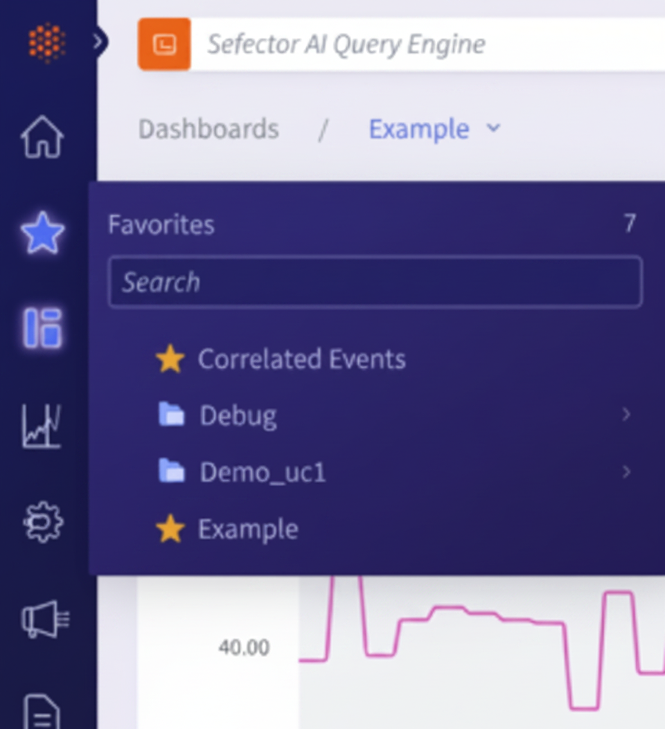 Selector Modify Dashboard Favorites LIST