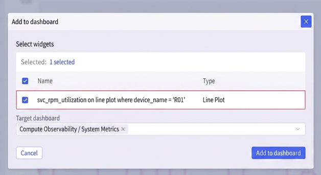 Selecting Widget Tabs