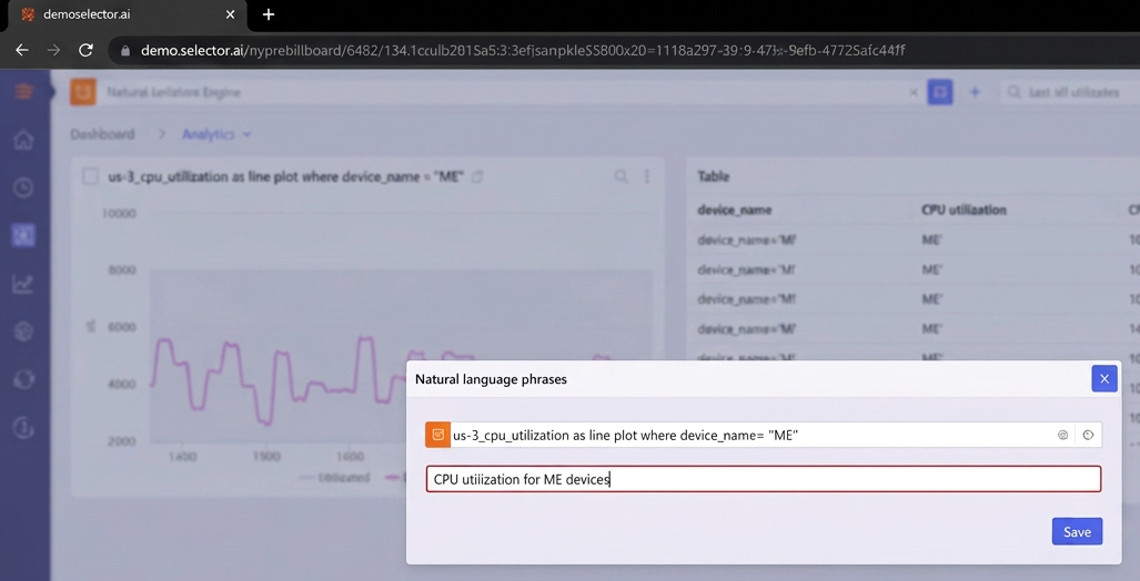 Selector Widget and NL Phrase