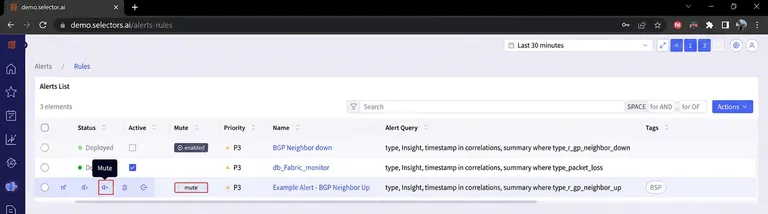 Muting an Alert Rule 1