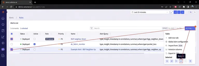 Muting an Alert Rule 2