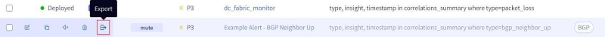 Exporting an Alert Rule 2