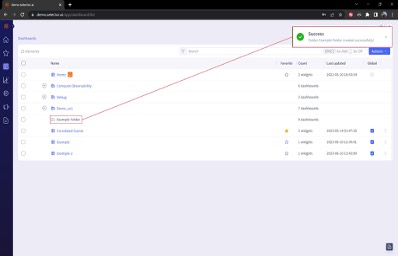 Selector Add New Dashboard Name List