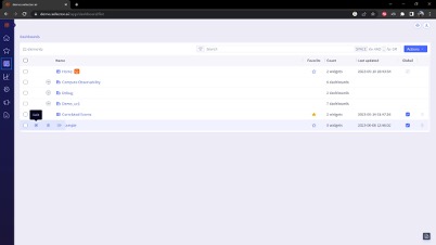 Selector Modify Dashboard Configuation Settings
