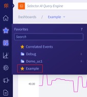 Selector Modify Dashboard Favorites LIST