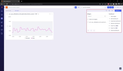 Selector Dashboard Actions Access