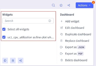Selector Dashboard Widget Selection 2