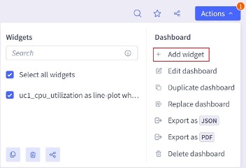Selector Dashboard Widget Add