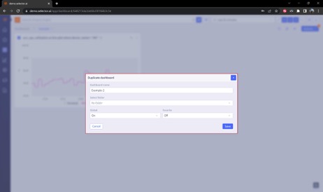 Selector Dashboard Duplicate Interface