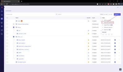 Selector Add New Dashboard Step 2