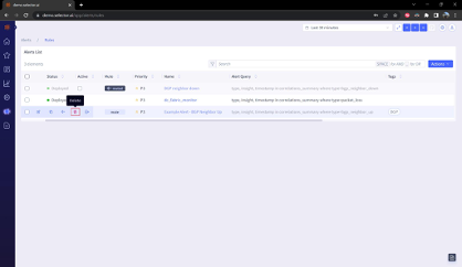 Deleting an Alert Rule 1