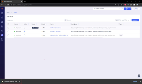 Exporting an Alert Rule 2