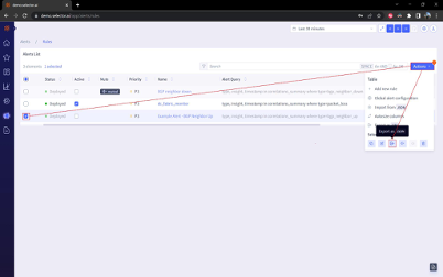 Exporting an Alert Rule 3