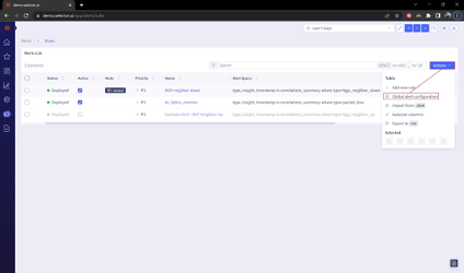 Modifying Global Alert Settings 1