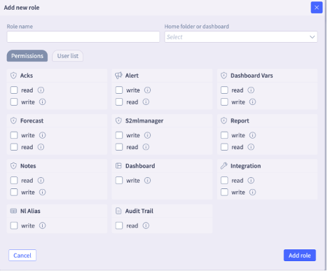 Selector New Custom Role